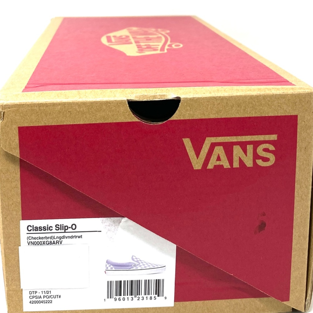 VANS Classic Slip On Checker Lavender Men’s Low Top Canvas Sneakers VN000XG8ARV - Picture 10 of 11